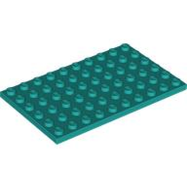 dark turquoise plate 6 x 10