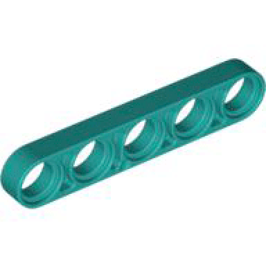 dark turquoise technic liftarm thin 1 x 5