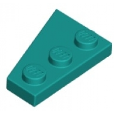 dark turquoise wedge plate 3 x 2 right