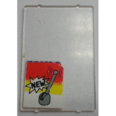 trans-clear glass for window 1 x 4 x 5 with light gray lever and base and black new pattern sticker - set 6378