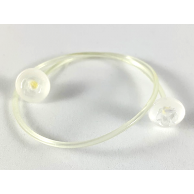 trans-clear clikits cord jelly string 168mm with 2 same color caps top attachment
