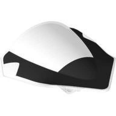 trans-clear windscreen 7 x 6 1 2 x 1 2 3 motorcycle with 3l liftarm thick with black panel pattern