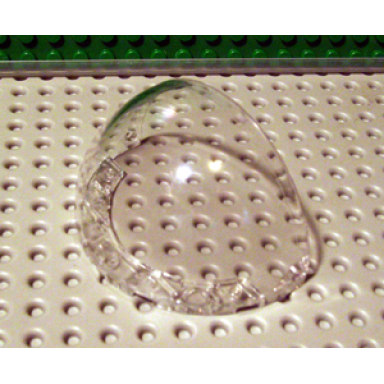 trans-clear windscreen 8 x 4 2 3 x 3 2 3 quarter sphere outer with hinge holes