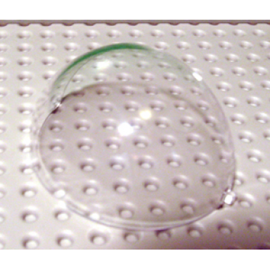 trans-clear windscreen 8 x 4 2 3 x 3 2 3 quarter sphere inner with pins