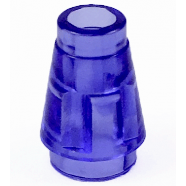 trans-purple cone 1 x 1 with top groove