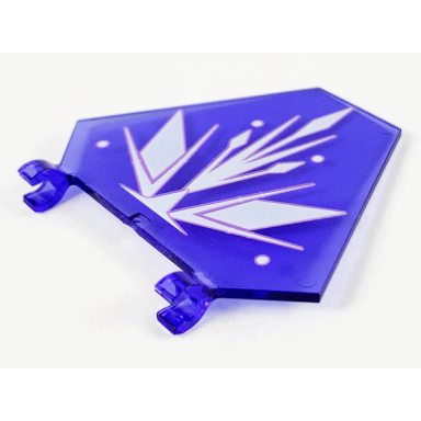 trans-purple flag 5 x 6 hexagonal with white ice crystal pattern