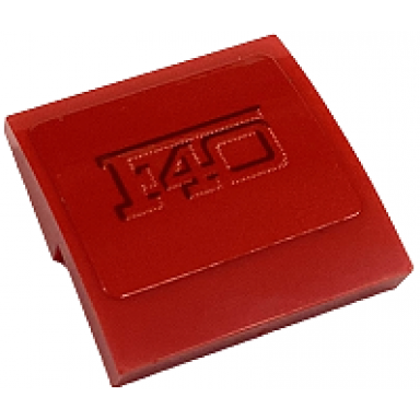 red slope curved 2 x 2 x 2 3 with f40 logo pattern sticker - set 76934