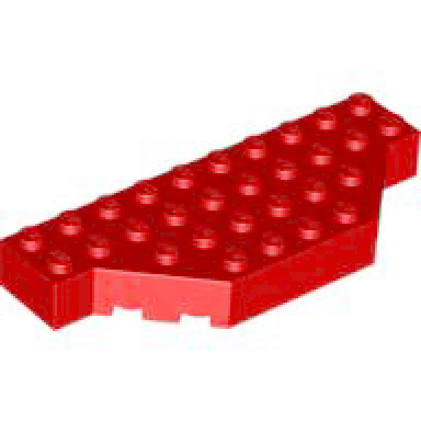 red brick modified 4 x 10 with cut corners