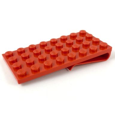 red scala jewelry plate modified 4 x 8 with clip on back