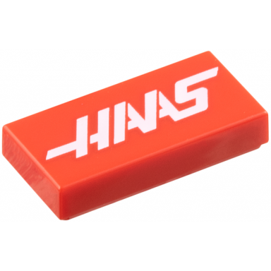 red tile 1 x 2 with white haas pattern