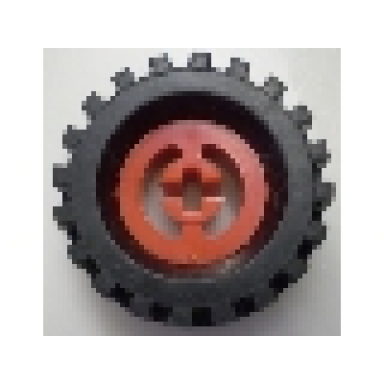 red wheel with split axle hole with black tire 30 x 10.5 offset tread 3482 2346