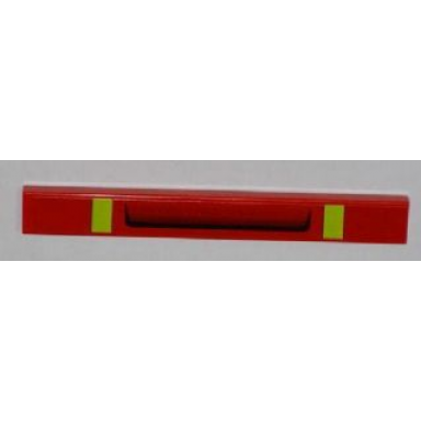 red tile 1 x 8 with air intake and 2 lime lines pattern sticker - set 7967
