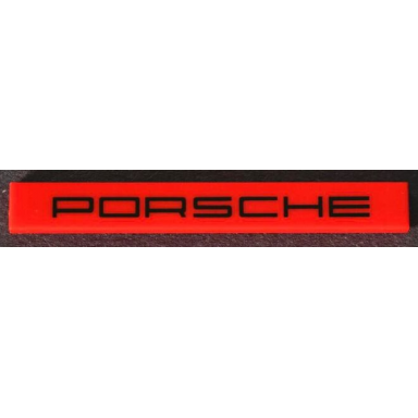 red tile 1 x 8 with black porsche pattern