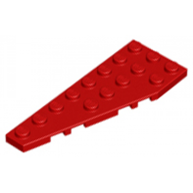 red wedge plate 8 x 3 pentagonal left