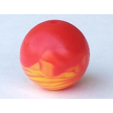 red ball bionicle zamor sphere with marbled bright light orange pattern