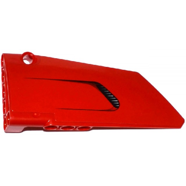 red technic panel fairing 17 large smooth side a with air intake pattern sticker - set 8070