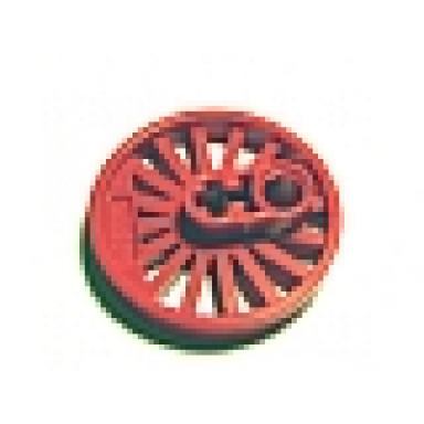 red train wheel rc spoked with technic axle hole and counterweight 30 mm d blind driver