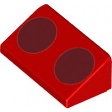 red slope 30 1 x 2 x 2 3 with 2 dark red circles pattern super mario para-biddybud spots