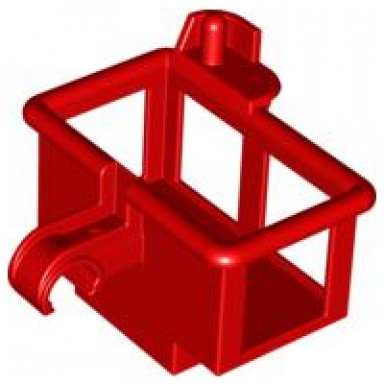 red duplo aerial basket with clip