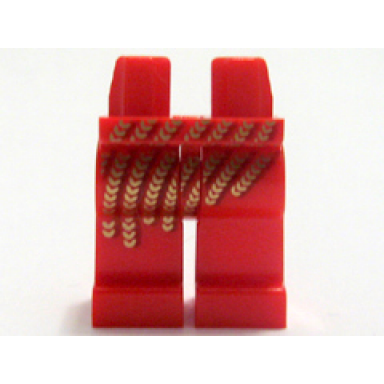 red hips and legs with gold sequins pattern
