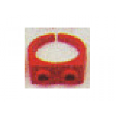 red scala ring with 1 x 2 plate - size medium