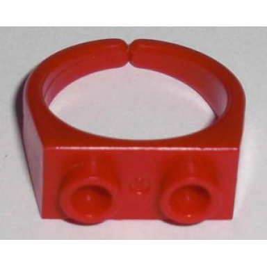 red scala ring with 1 x 2 plate - size large