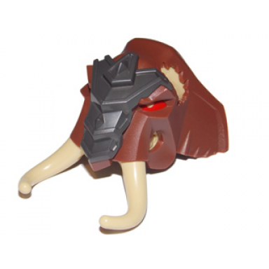 reddish brown large figure head modified chima mammoth with red eyes pattern