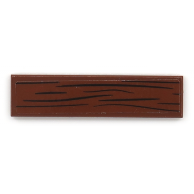 reddish brown tile 1 x 4 with wood grain pattern sticker - set 70655