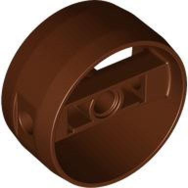 reddish brown cylinder 4 x 4 x 1 2 3 with pin holes and center bar