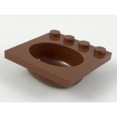 reddish brown container sink 4 x 4 with elliptical basin