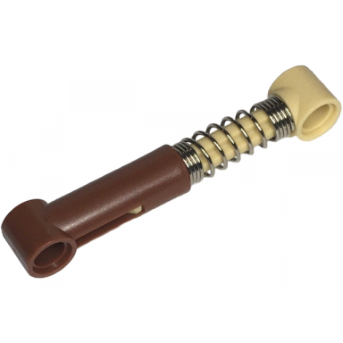 reddish brown technic shock absorber 6.5l with tan piston rod - hard spring tight coils at ends