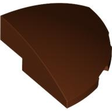 reddish brown slope curved 3 x 3 corner round
