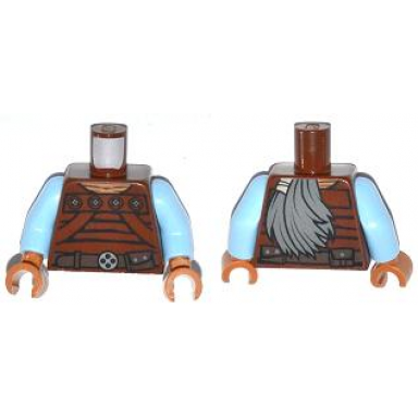 reddish brown torso sw weequay pattern bright light blue arms medium nougat hands