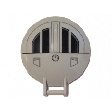 light bluish gray dish 6 x 6 inverted with bar handle with sw tie striker hatch pattern