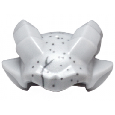 light bluish gray minifigure headgear head top gargoyle horns and ears with dark bluish gray crack and dots pattern