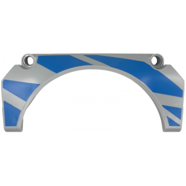 light bluish gray technic panel car mudguard arched 32 11 x 2 x 5 straight top with blue racing stripes pattern model right side