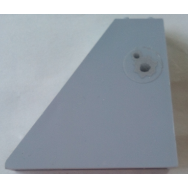 light bluish gray slope 55 6 x 1 x 5 without bottom stud holders with bullet holes pattern sticker - set 7709