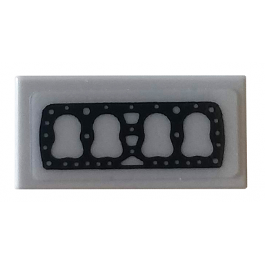 light bluish gray tile 1 x 2 with mechanical gear pattern sticker - set 76167