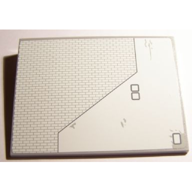 light bluish gray slope 10 6 x 8 with sw red five x-wing starfighter upper right wing panel pattern sticker - set 10240