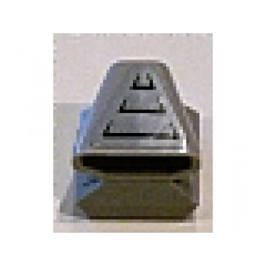 light bluish gray vehicle air scoop engine top 2 x 2 with air intake pattern sticker - set 8140