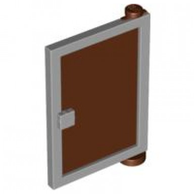 light bluish gray door 1 x 4 x 5 right with reddish brown glass