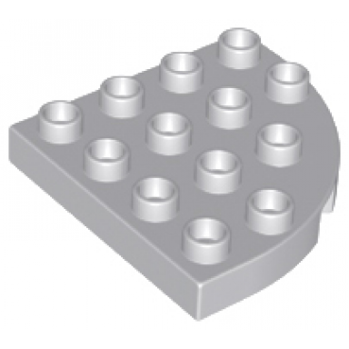 light bluish gray duplo plate round corner 4 x 4