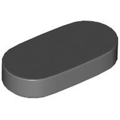 dark bluish gray tile round 1 x 2 oval