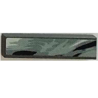 dark bluish gray tile 1 x 4 with black and gray swirl pattern model right side sticker - set 8161