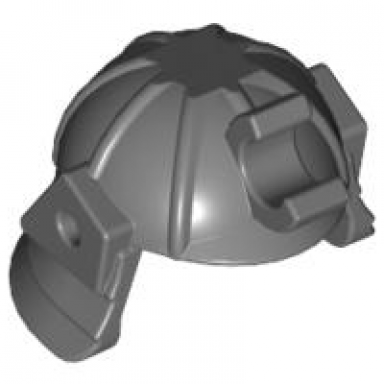 dark bluish gray minifigure headgear helmet ninja samurai with clip and short visor