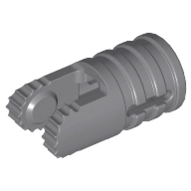 dark bluish gray hinge cylinder 1 x 2 locking with 2 fingers and axle hole on ends with slots