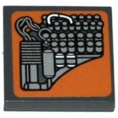 dark bluish gray tile 2 x 2 with sw landspeeder circuitry on nougat background pattern sticker - set 75052