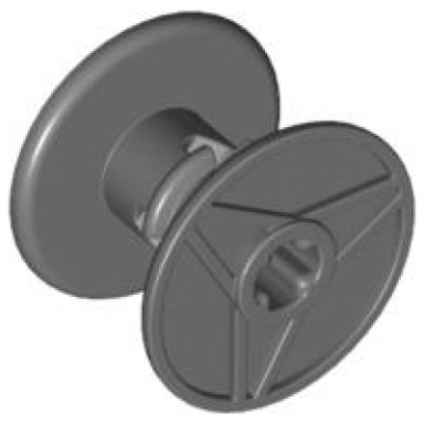 dark bluish gray string reel 3 x 2 x 3 drum with axle hole