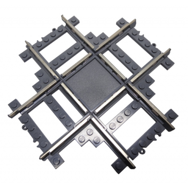 dark bluish gray train track 9v crossing