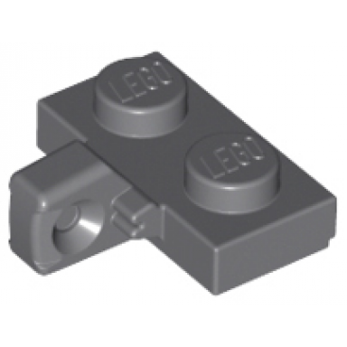 dark bluish gray hinge plate 1 x 2 locking with 1 finger on side with bottom groove